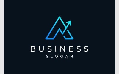 Letra A Flecha Logotipo De Empresa De Éxito