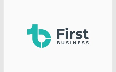 Letter 1B B1 Initials Simple Logo