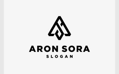Letter AS SA Initials Simple Monogram Logo