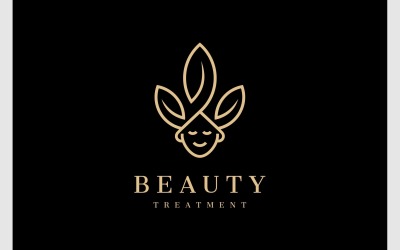 Logo salonu kosmetycznego kobiety terapii