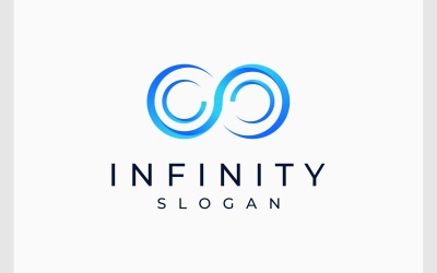Logotipo colorido de bucle infinito infinito