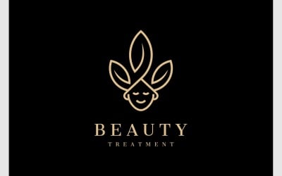 Logotipo De Salón De Belleza Terapia Mujer