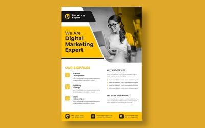 Modello di volantino moderno per agenzia di marketing digitale