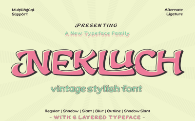 Nekluch - Carattere di visualizzazione vintage