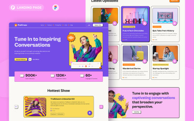 PodCraze - Audio Podcast Landing Page