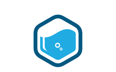Шаблон дизайна логотипа Hexaqua