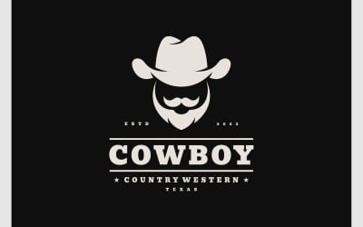 Vintage Retro Kovboy Teksas Batı Logosu