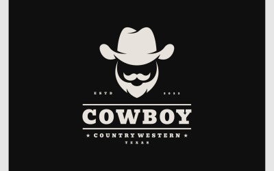Vintage retro kowbojskie logo zachodniego Teksasu