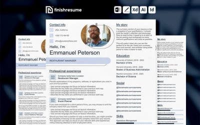 Étteremvezető önéletrajzi sablon | Befejezés Folytatás