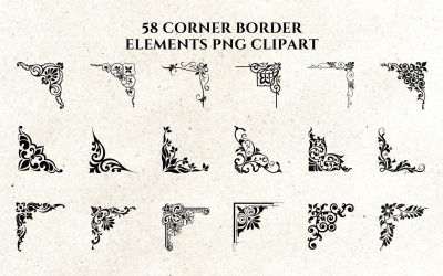 Hoekrandelementen PNG Clipart