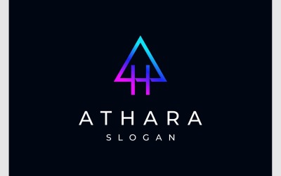 Letter AH Ha modern eenvoudig logo