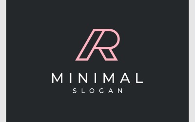 Letter AR RA minimalistisch eenvoudig logo
