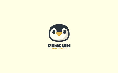 Logo de mascotte simple pingouin 3