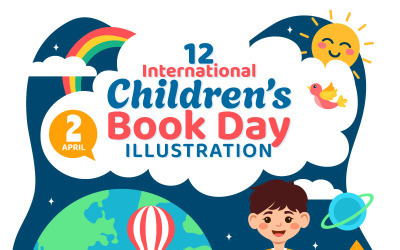 12 Nemzetközi Gyermekkönyv Nap illusztráció