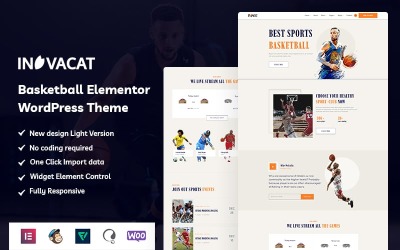 Invacat - Basketball Elementor téma WordPress