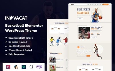 Invacat — тема WordPress для баскетбольного элемента