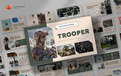 Солдат - Шаблон Powerpoint для военных и армии