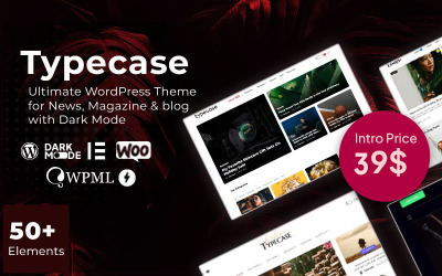 Typecase - Det ultimata WordPress-temat för tidskrifter, nyheter och bloggwebbplatser