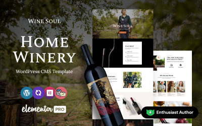 Winesoul – bor és borászat WordPress Elementor téma