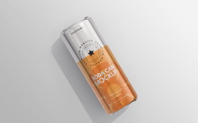 Mockup PSD di lattina di soda Vol 02