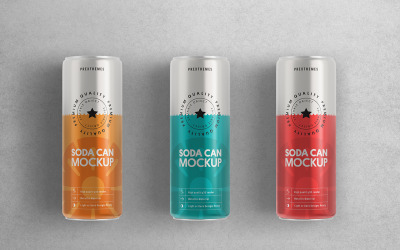 Soda Can PSD Mockup Vol 09