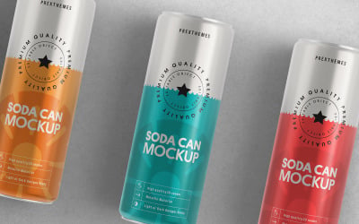 Soda Can PSD Mockup Vol 10