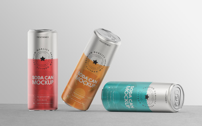 Soda Can PSD Mockup Vol 12