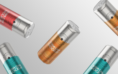 Soda Can PSD Mockup Vol 13