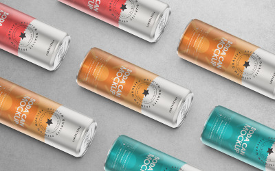 Soda Can PSD Mockup Vol 15