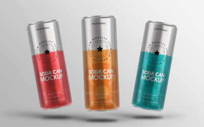 Soda Can PSD Mockup Vol 20