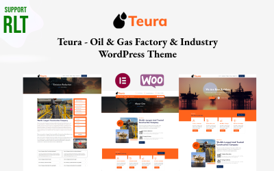 Teura - motyw WordPress dla fabryki ropy i gazu