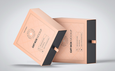 Gift Box PSD Mockup Vol 04