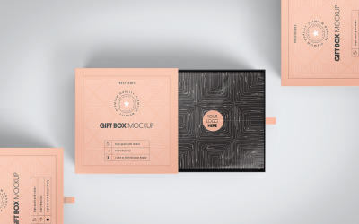 Gift Box PSD Mockup Vol 15