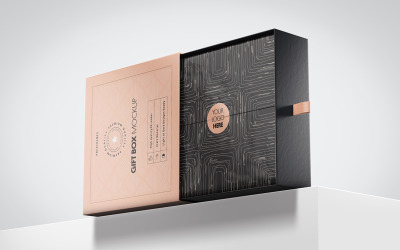 Gift Box PSD Mockup Vol 16