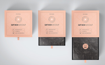 Gift Box PSD Mockup Vol 20