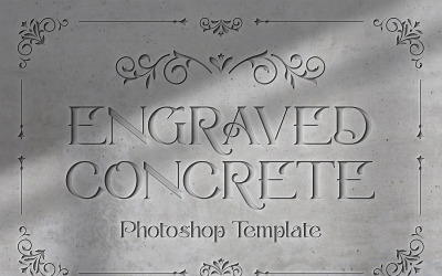 Gravierte Betonvorlage