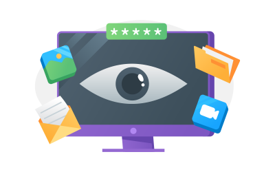 Illustrazione vettoriale di spyware