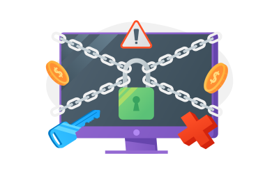 Ransomware vektorillustration