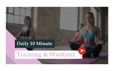Redigerbara Yoga YouTube-miniatyrmallar