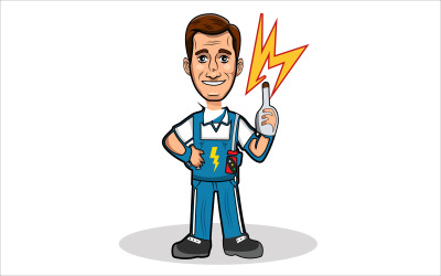 Gelukkig lasser vectorillustratie