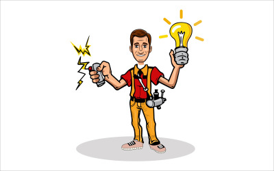 Soudeurs tenant une illustration d&amp;#39;ampoule