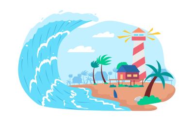 Tsunami-Vektor-Illustration