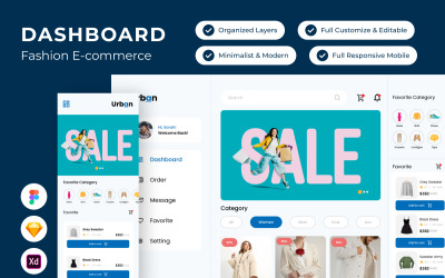 Urban - Dashboard Fashion E-kereskedelem
