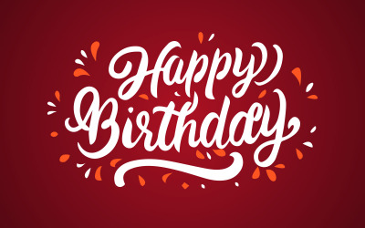 Biglietto di auguri di buon compleanno gratuito, poster tipografico disegnato a mano