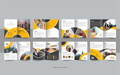 16 page corporate company profile brochure design layout