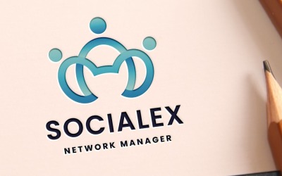 Логотип менеджера мережі Socialex