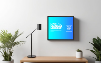 Mockup di arte della parete digitale Modello V8