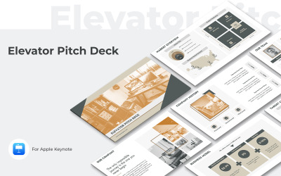 Modelo de apresentação principal do Elevator Pitch Deck