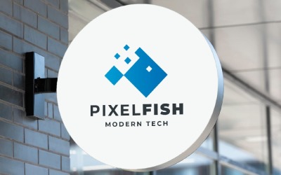 Pixel Fish Pro Logo Template