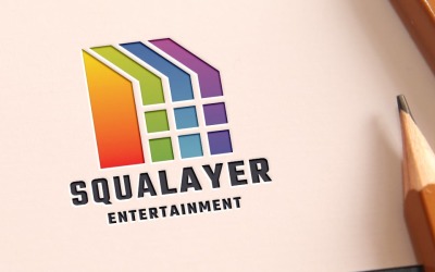 Шаблон логотипа Squa Layer Pro